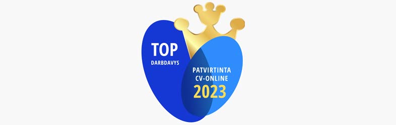 „Swedbank 2023 pripažintas kaip TOP darbdavys, patvirtinta CV-ONLINE.“